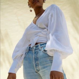 Line By K Oliviera Gauze Top